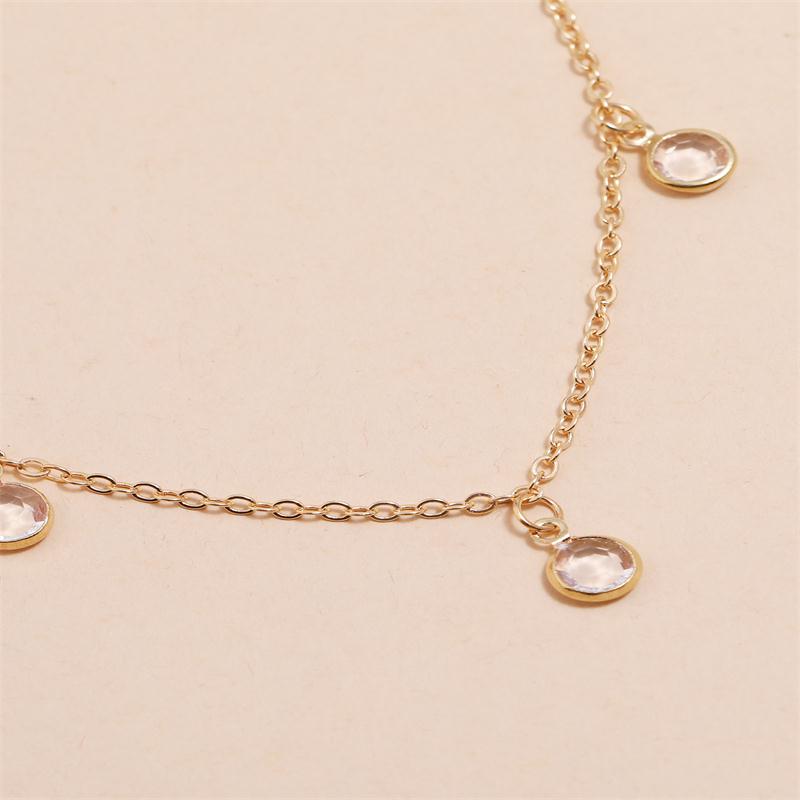 Crystal Droplet Charm Necklace