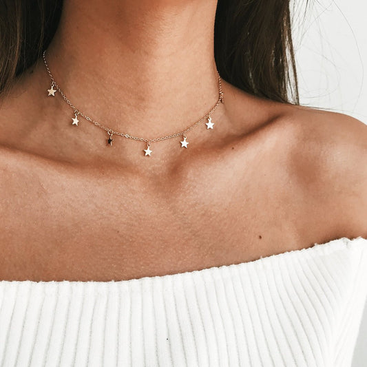 Celestial Star Clavicle Necklace